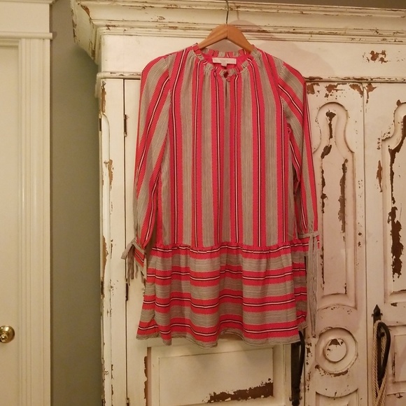 LOFT Tops - Red striped Tunic